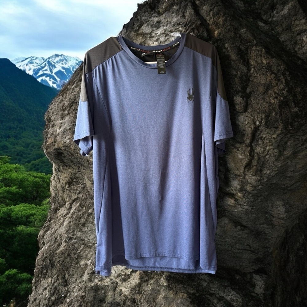 Spyder Blue Short Sleeve Tee Lightweight Casual